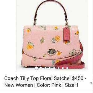 Coach Tilly Glitter Floral Handbag